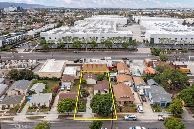 an aerial view of a city