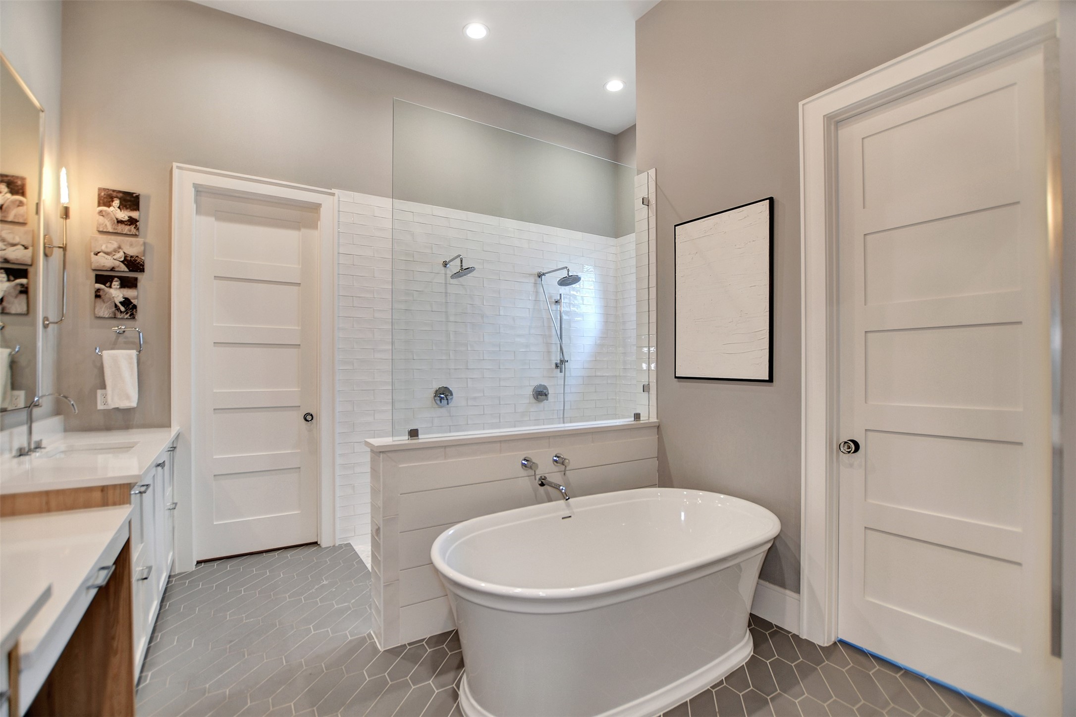 411 Copa Palm Loop Montgomery, TX 77316 - Photo 26 of 46 a white bath tub sitting in a bathroom and shower
