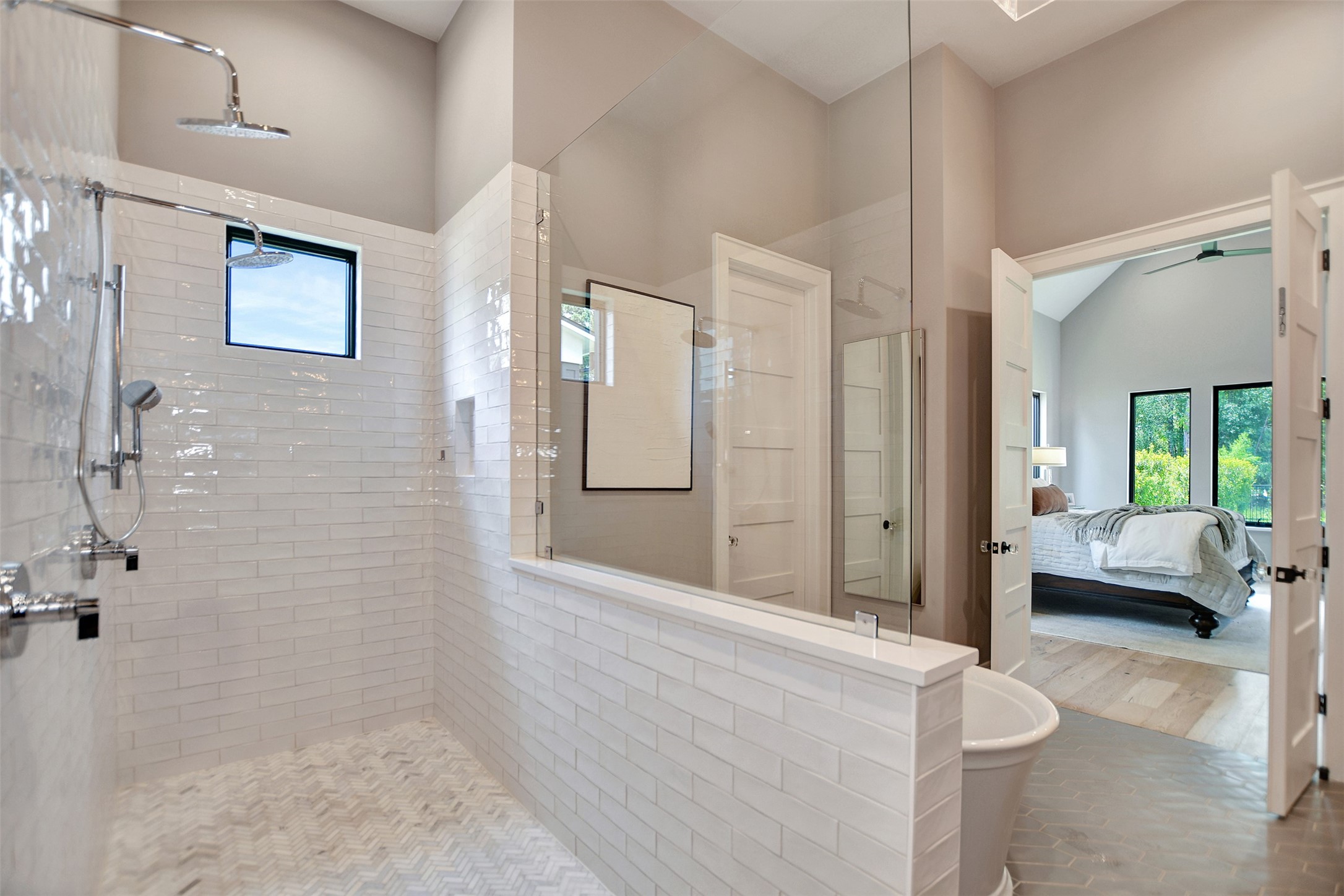 411 Copa Palm Loop Montgomery, TX 77316 - Photo 27 of 46 a spacious bathroom with a shower and a sink
