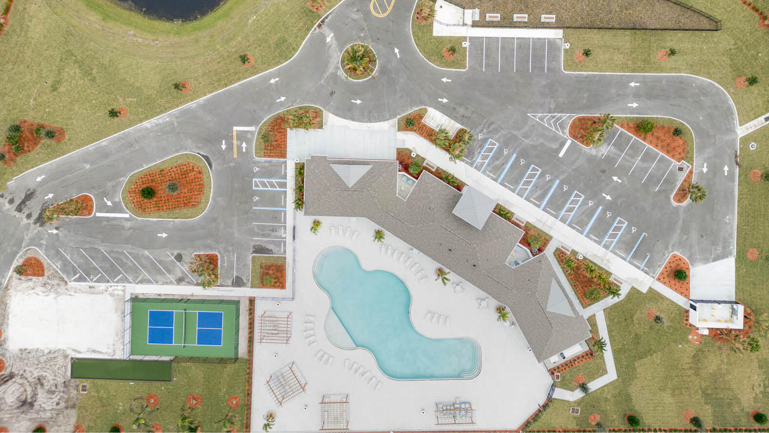 4843 Alabaster Drive Grant, FL 32949 - Photo 33 of 36 an aerial view of a house with a swimming pool