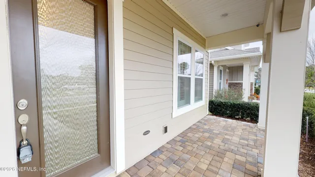 a view of a door front of house