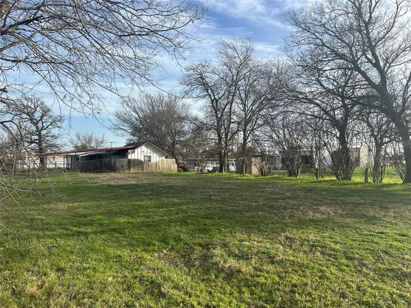 a big yard with lots of green space and trees