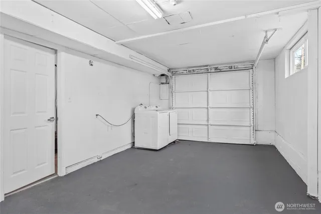 a view of a porch with wooden floor