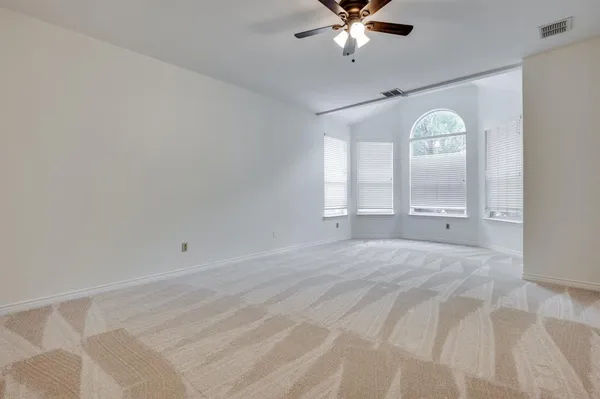 a view of a livingroom with a window