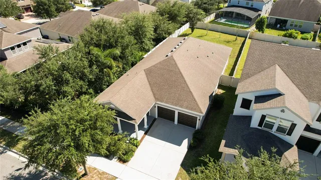 an aerial view of multiple house