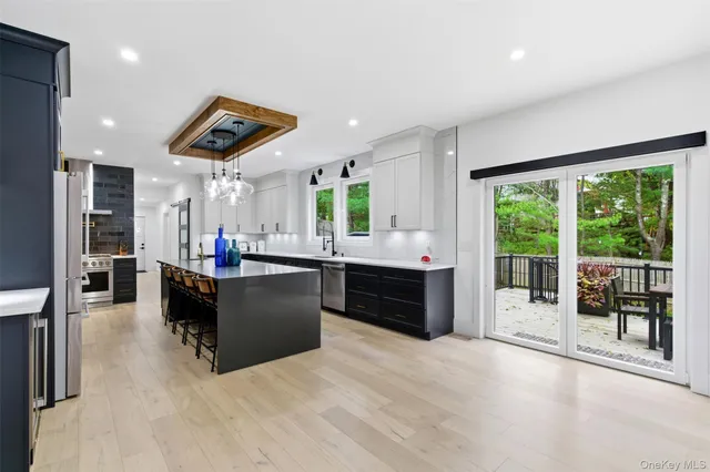 a kitchen with a cabinets and counter space