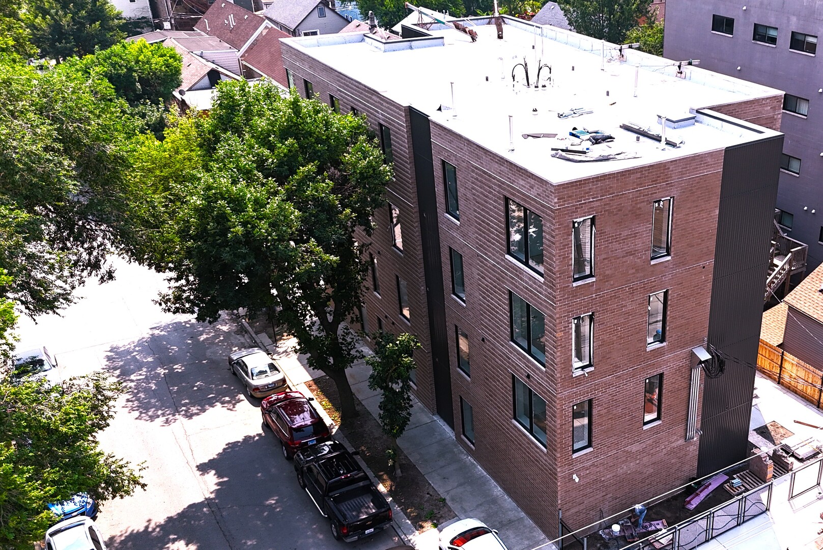 2100 West 18th Place, Unit 301 Chicago, IL 60608 - Photo 1 of 13 an aerial view of a house