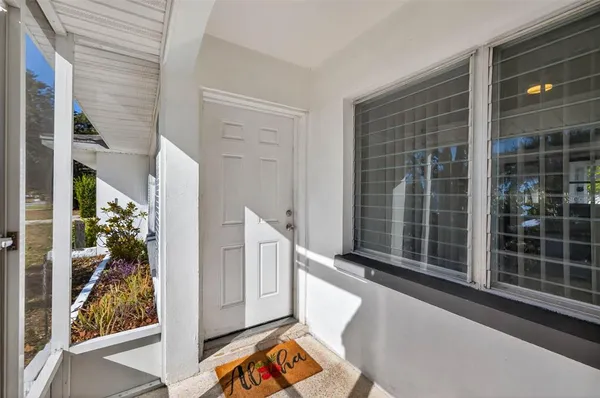 a view of front door of house