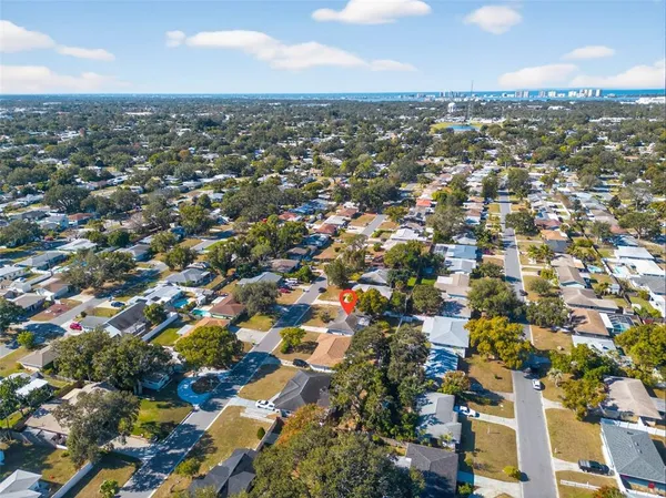 an aerial view of a city