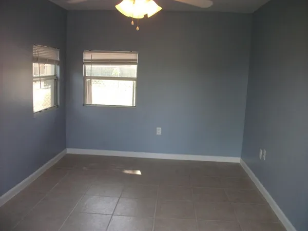 an empty room with a window