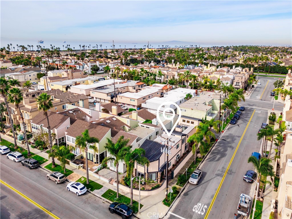 427 21st Street Huntington Beach, CA 92648 - Photo 52 of 63 an aerial view of a city with lots of residential buildings