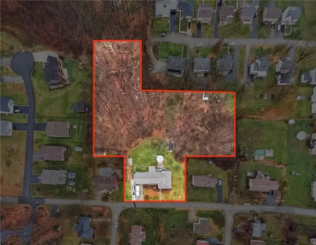 an aerial view of multiple house