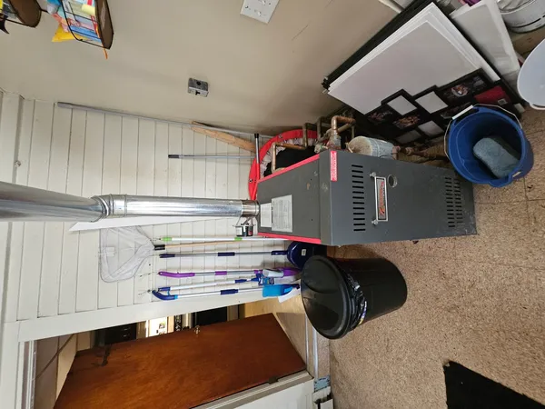 a room with storage and utility