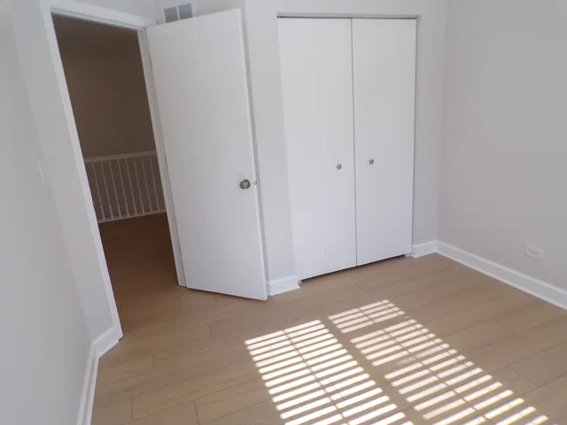 a view of a room with a window