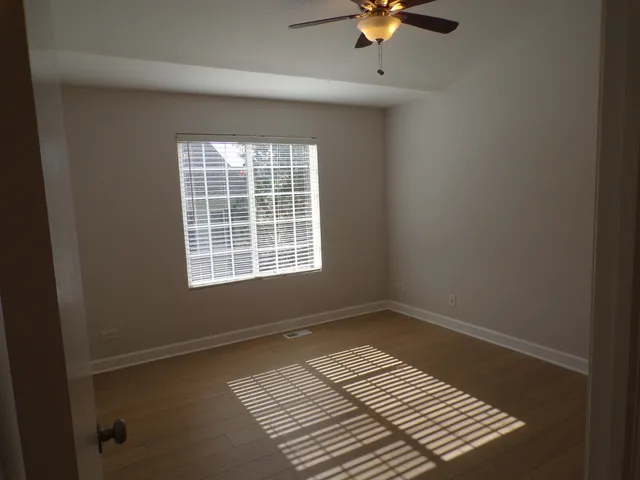 a view of a bedroom with a wardrobe space