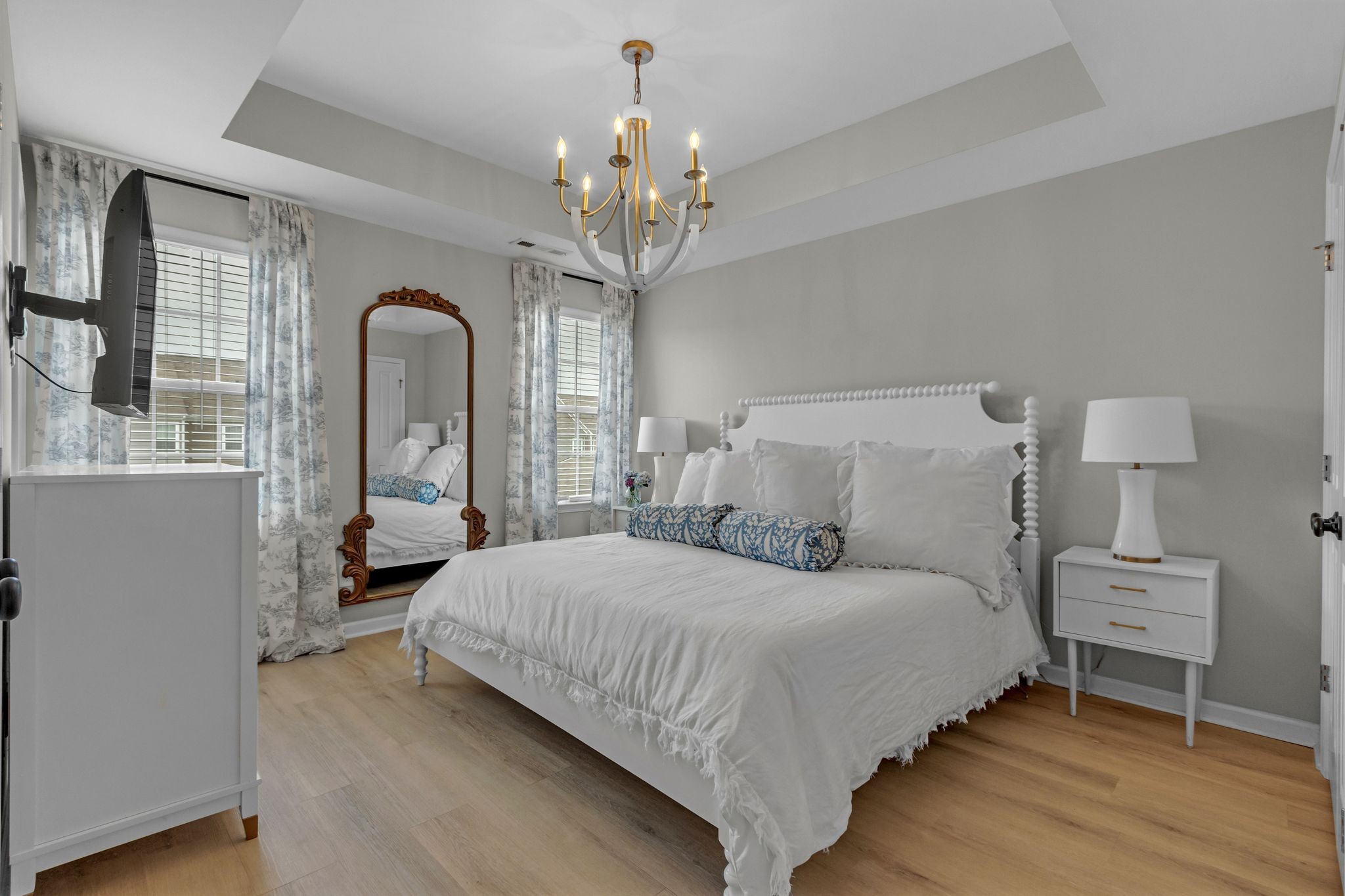 307 Oldbury Lane Spring Hill, TN 37174 - Photo 13 of 23 a bedroom with bed a chandelier and a window