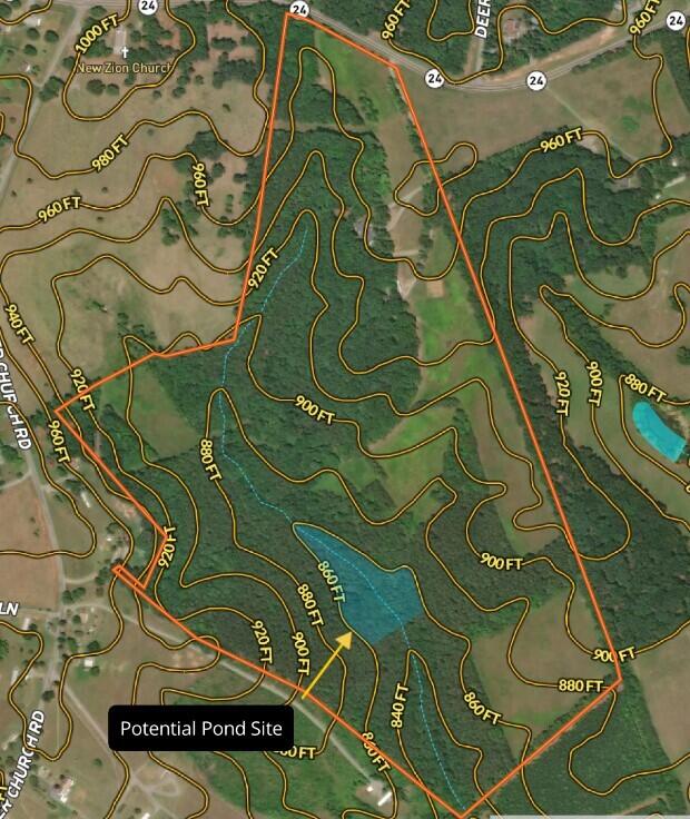 3953 Shingle Block Road Bedford, VA 24523 - Photo 78 of 80 Map-Snip Potential Pond Site