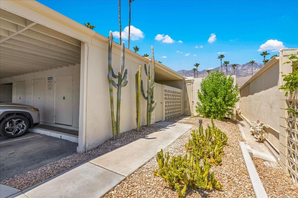 1859 Sandcliff Road Palm Springs, CA 92264 - Photo 30 of 37 Entry Walk and Carport