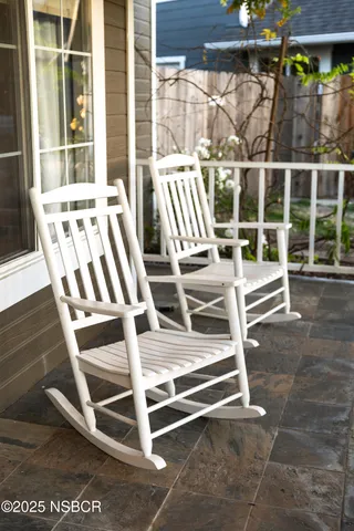 a view of outdoor space with seating area