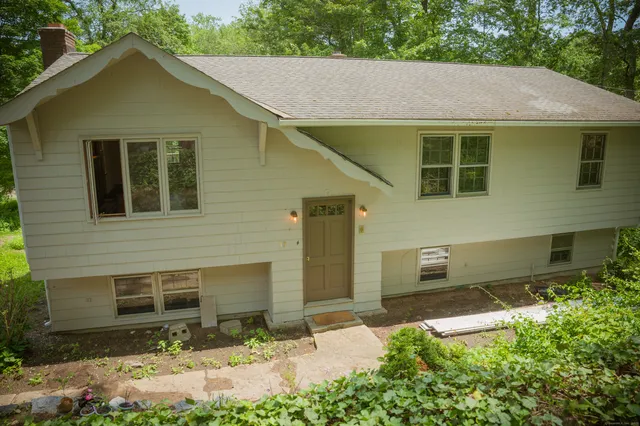 a backyard of a house
