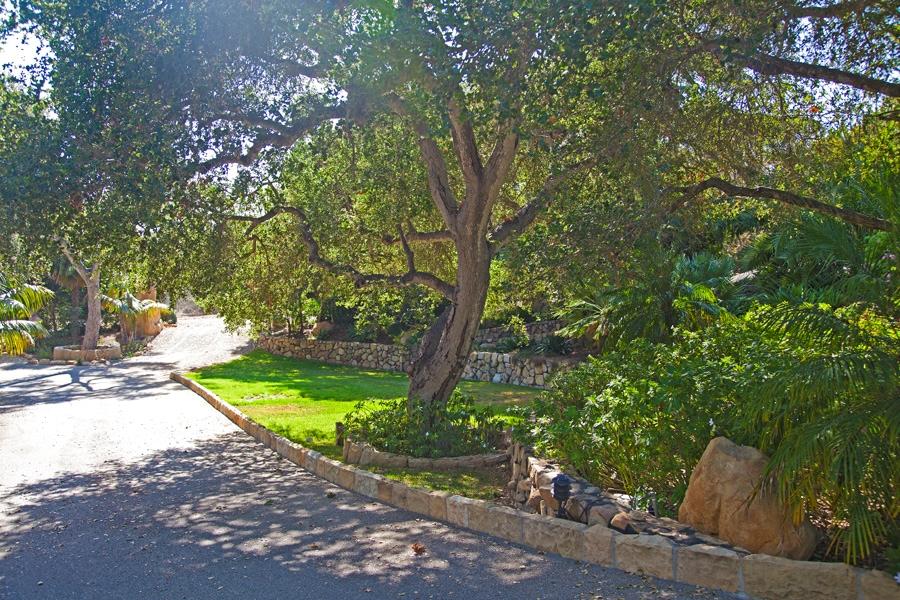 455 Toro Canyon Road Montecito, CA 93108 - Photo 3 of 17 a view of a yard with plants and large trees