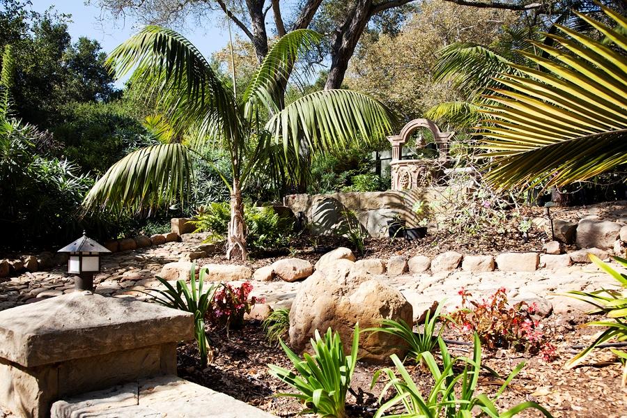 455 Toro Canyon Road Montecito, CA 93108 - Photo 6 of 17 a view of backyard with swimming pool and outdoor seating