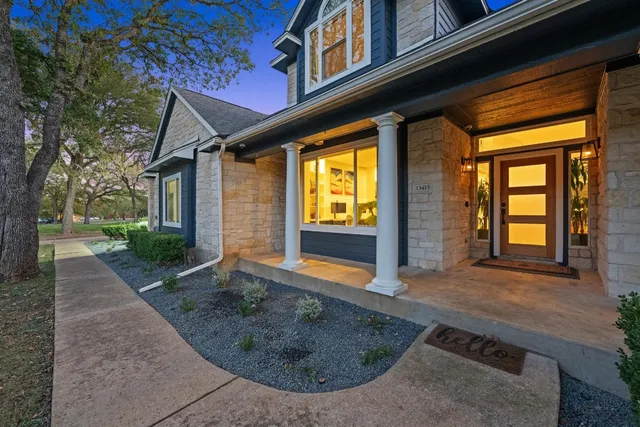a view of a house with door