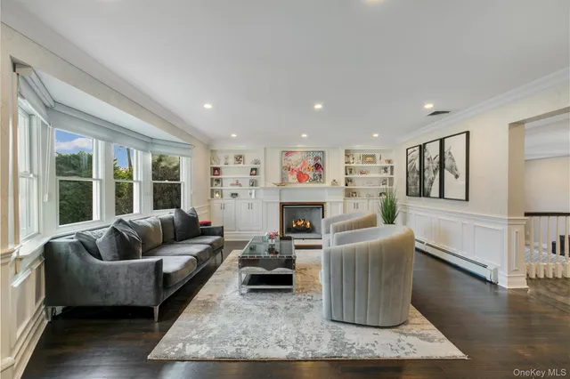 a living room with furniture and a couch