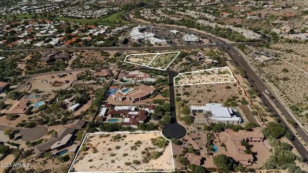 an aerial view of multiple house