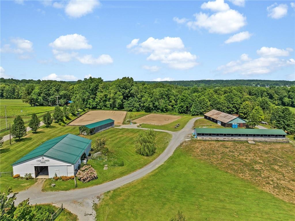 206 Lee Road Grove City, PA 16127 - Photo 3 of 44 a view of a swimming pool with a yard and large trees