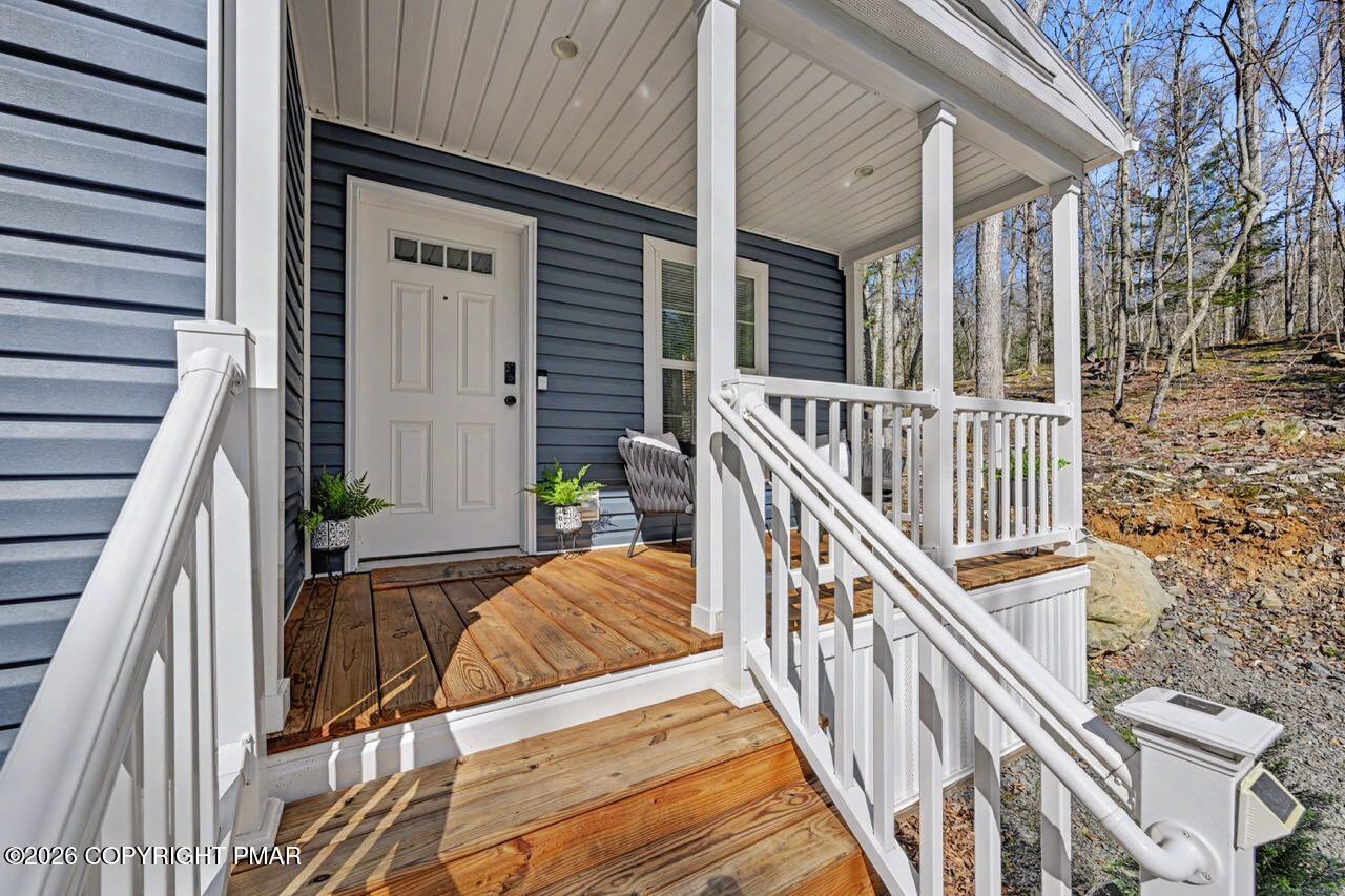 2194 Snow Hill Falls Road Cresco, PA 18326 - Photo 15 of 63 a view of balcony and deck