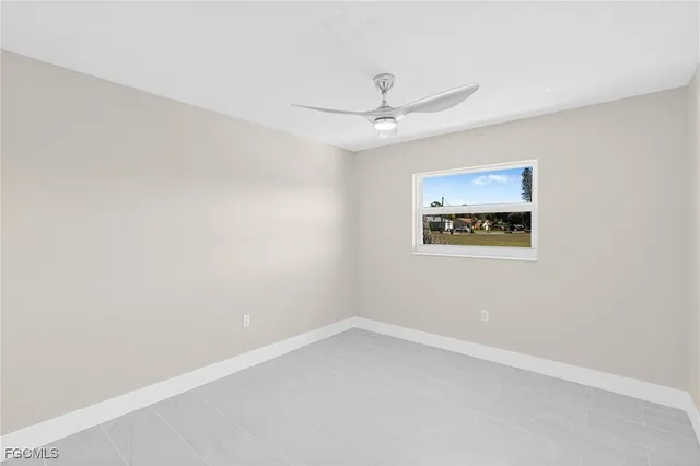 an empty room with a window