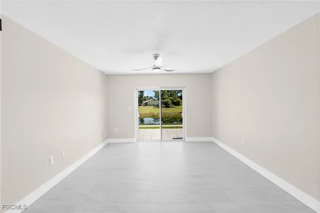 an empty room with a window