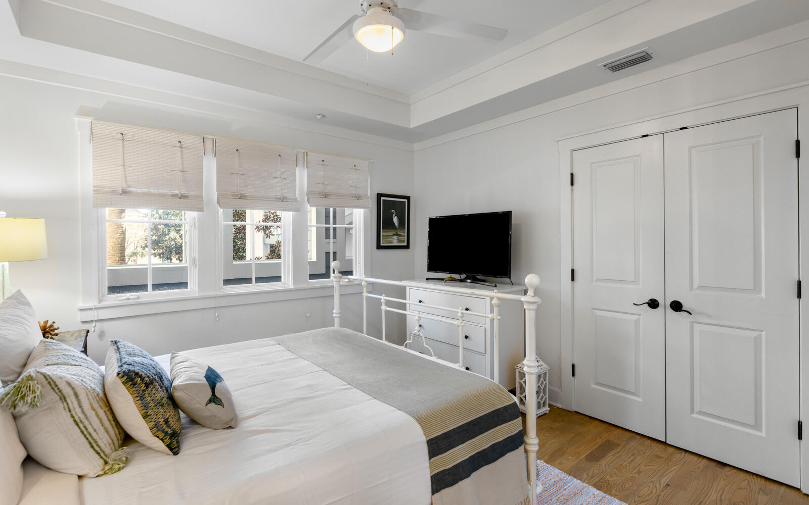 100 Bridge Lane, Unit 214C Inlet Beach, FL 32461 - Photo 31 of 54 a bedroom with a bed and a flat screen tv