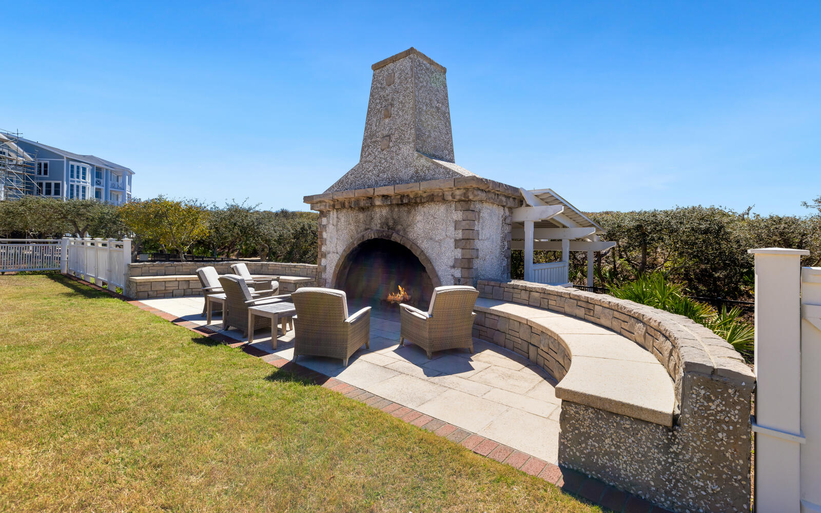 100 Bridge Lane, Unit 214C Inlet Beach, FL 32461 - Photo 48 of 54 a view of a swimming pool with outdoor seating and plants