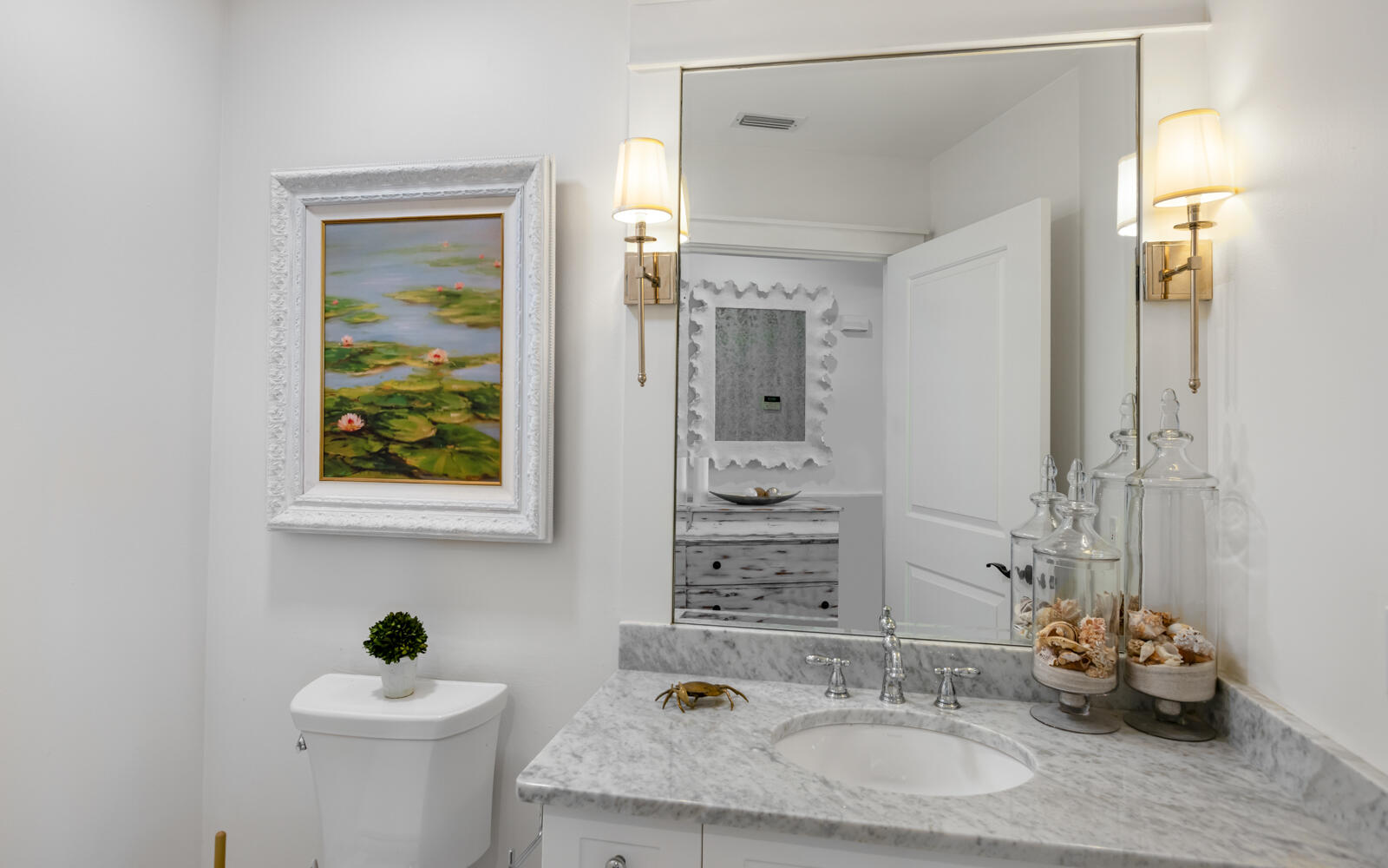 100 Bridge Lane, Unit 214C Inlet Beach, FL 32461 - Photo 8 of 54 a bathroom with a sink and a mirror
