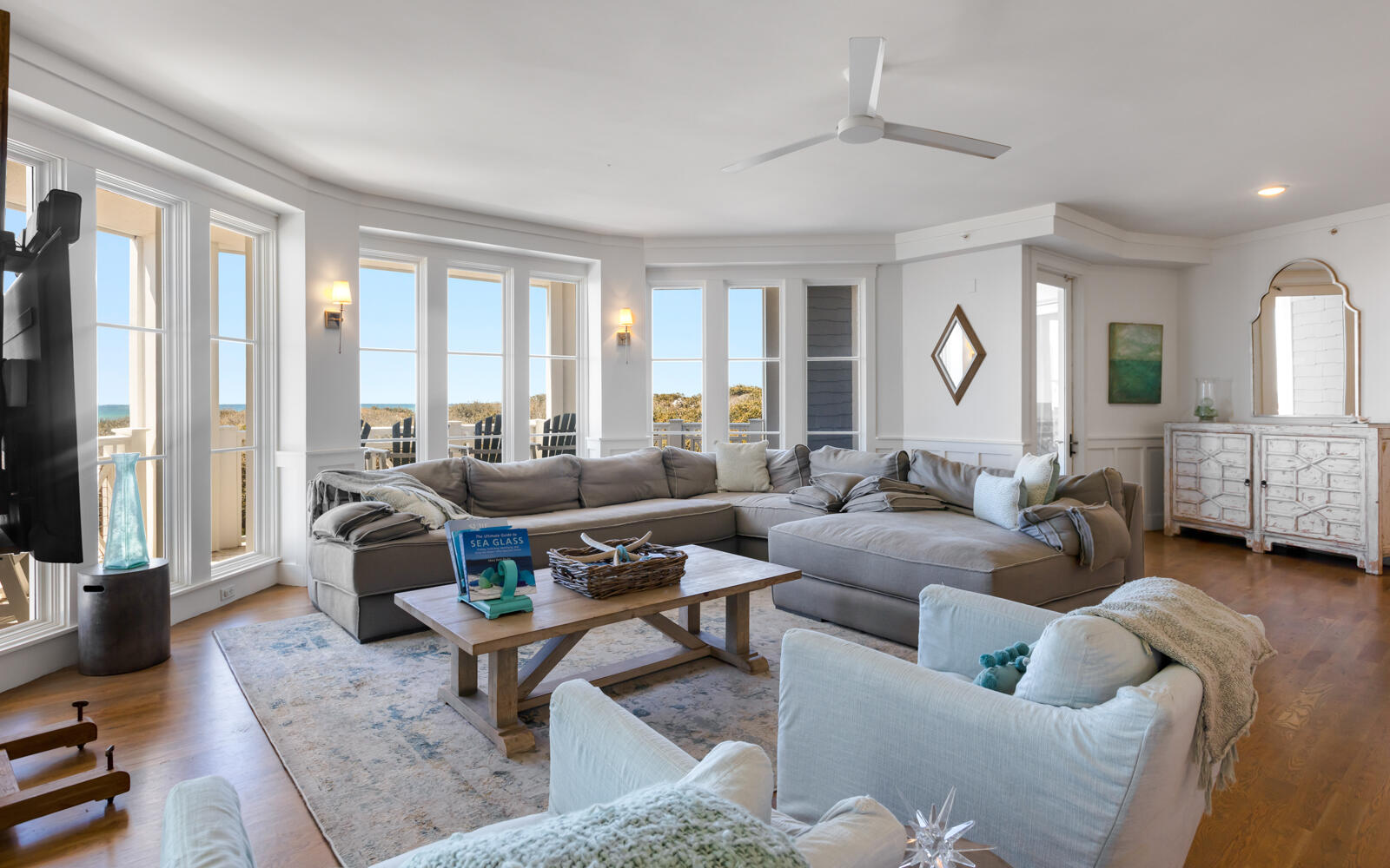 100 Bridge Lane, Unit 214C Inlet Beach, FL 32461 - Photo 9 of 54 a living room with furniture and a flat screen tv