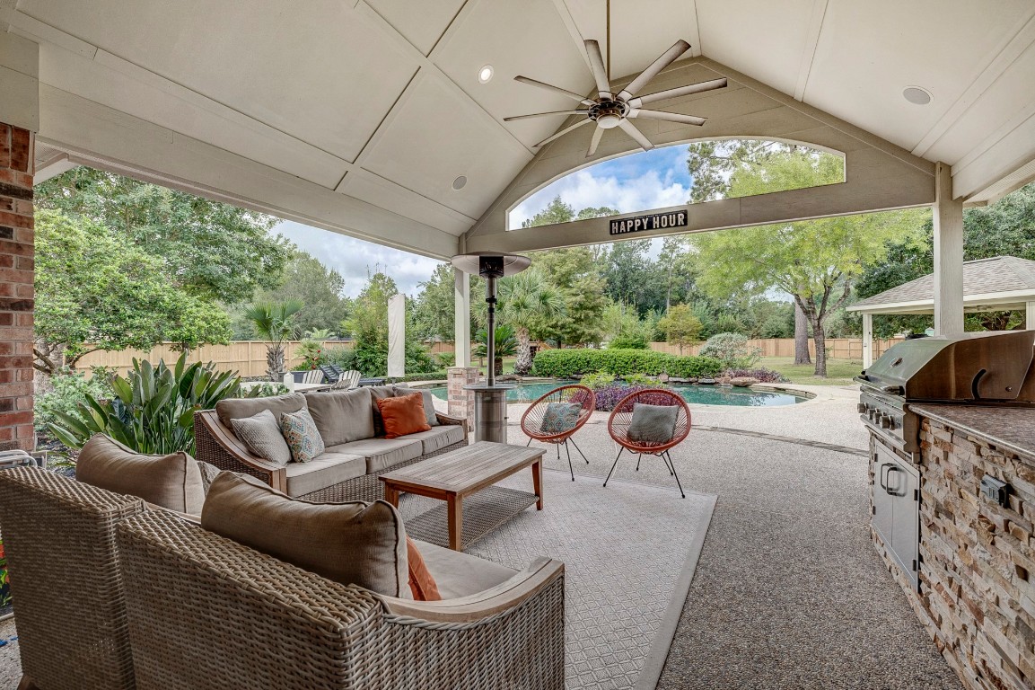 2600 Silverstone Way Conroe, TX 77304 - Photo 37 of 49 Designed for Texas living. A covered patio invites year-round enjoyment, while the expansive backyard provides the perfect backdrop for entertaining, relaxing, or future customization.