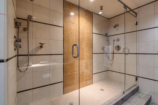 a kitchen with a sink and a refrigerator