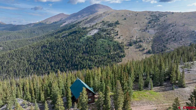 a view of a lake with a mountain in the background