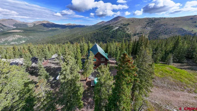 a view of a lake with a mountain in the background
