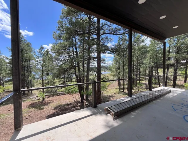 a view of street from a building