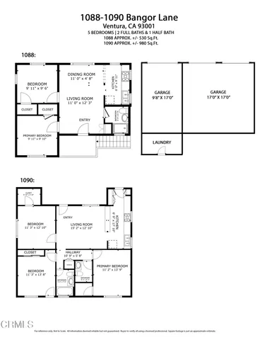 $1,725,000 | 1088-1090 Bangor Lane, Ventura, CA 93001