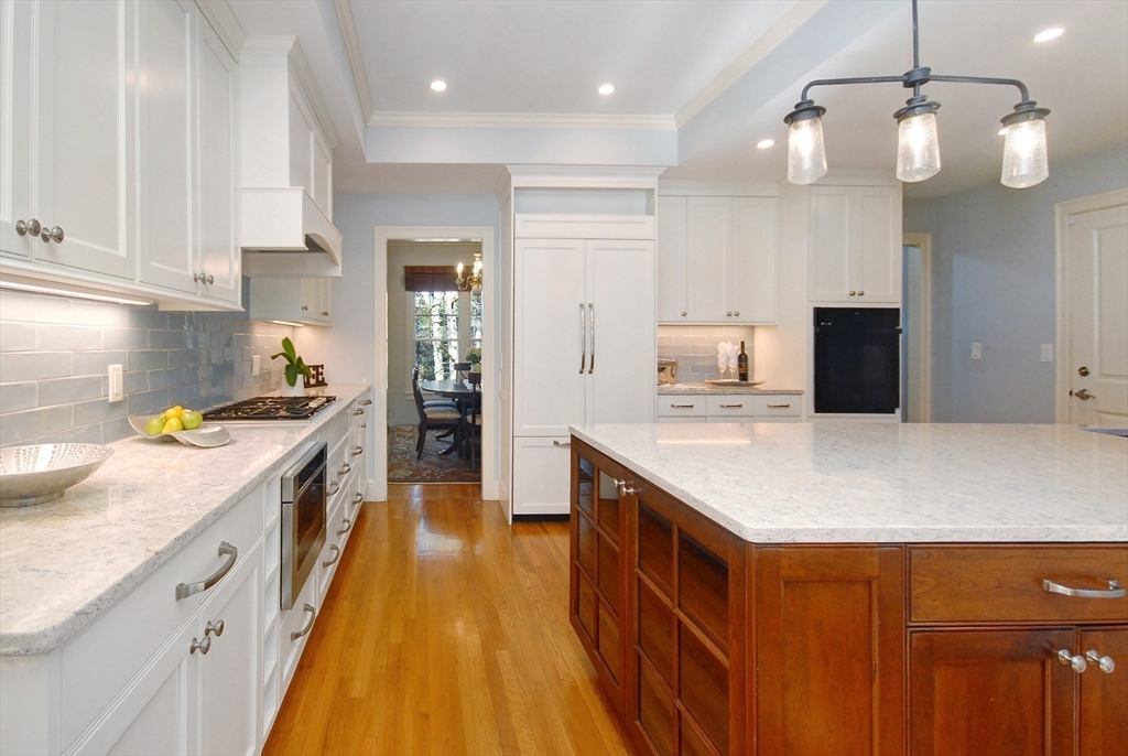 96 Forest Ridge Road, Unit 96 Concord, MA 01742 - Photo 6 of 36 a kitchen with kitchen island granite countertop a sink a counter top space stainless steel appliances and cabinets