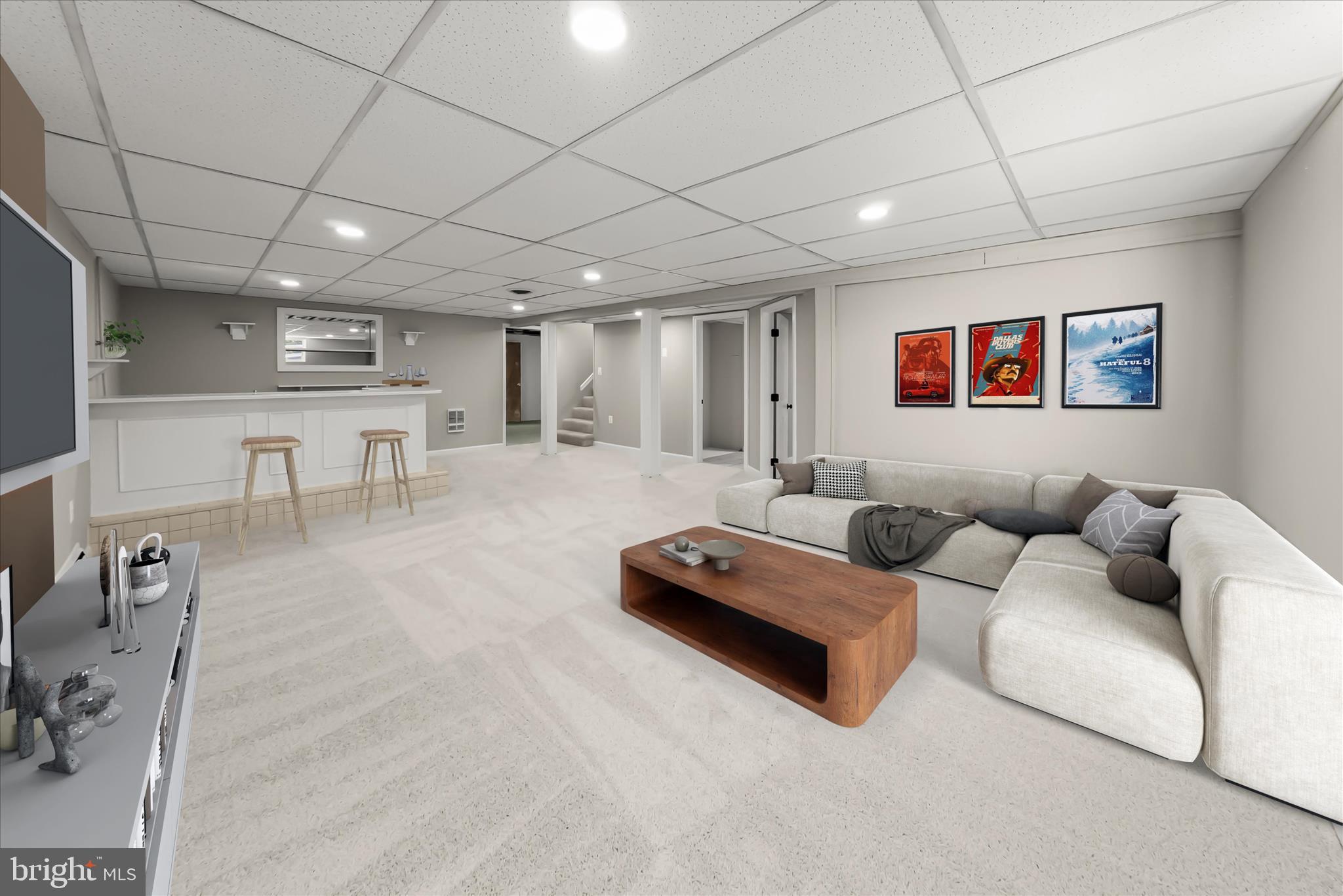 12775 Frederick Road West Friendship, MD 21794 - Photo 7 of 65 Finished lower level w/ wet bar (virtually staged)