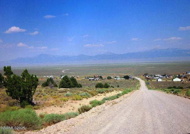a view of a lake with a city