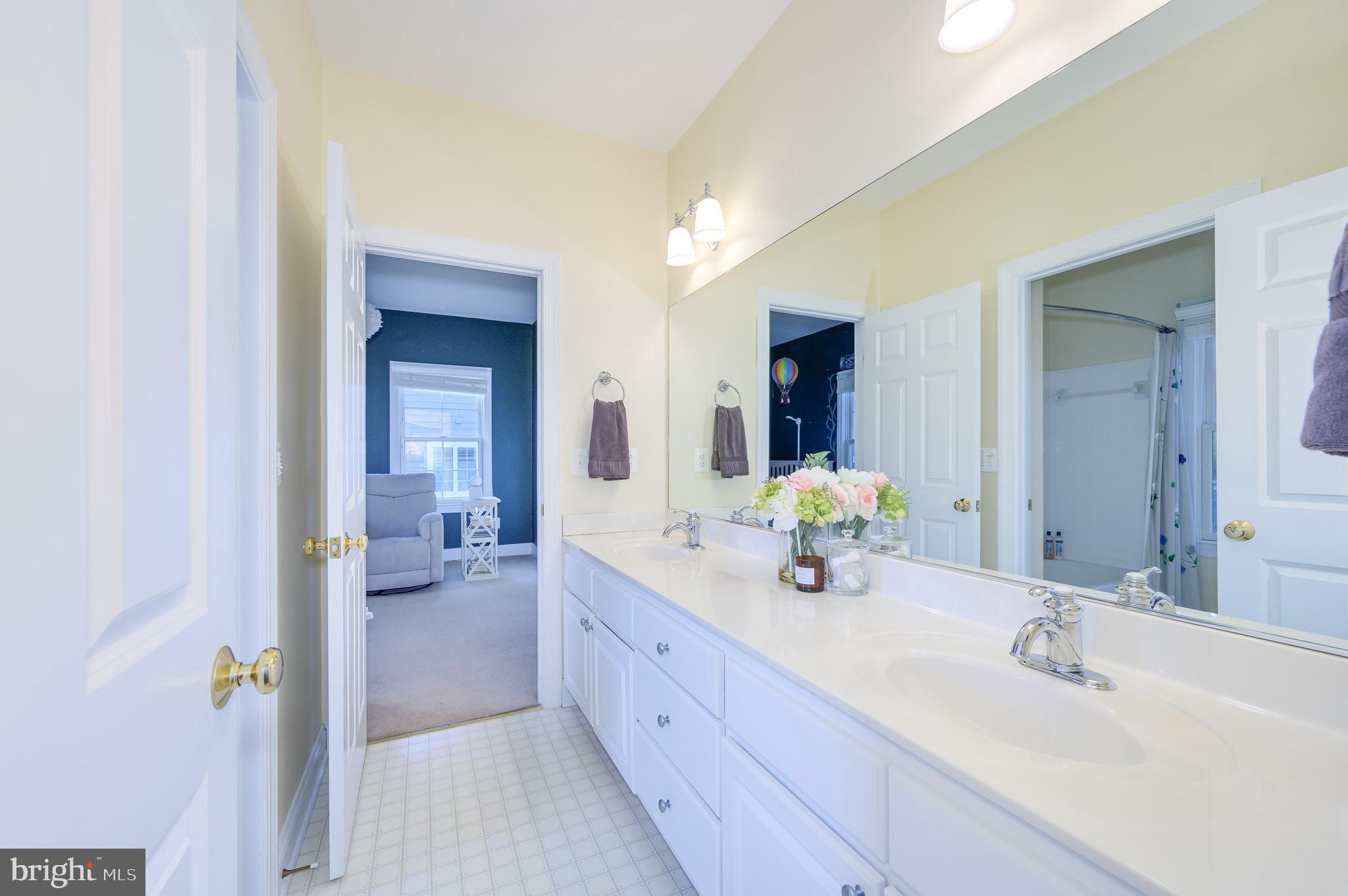 109 Amalfi Court Purcellville, VA 20132 - Photo 40 of 65 a bathroom with a double vanity sink and mirror