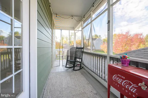 a view of a yard with plants and large trees
