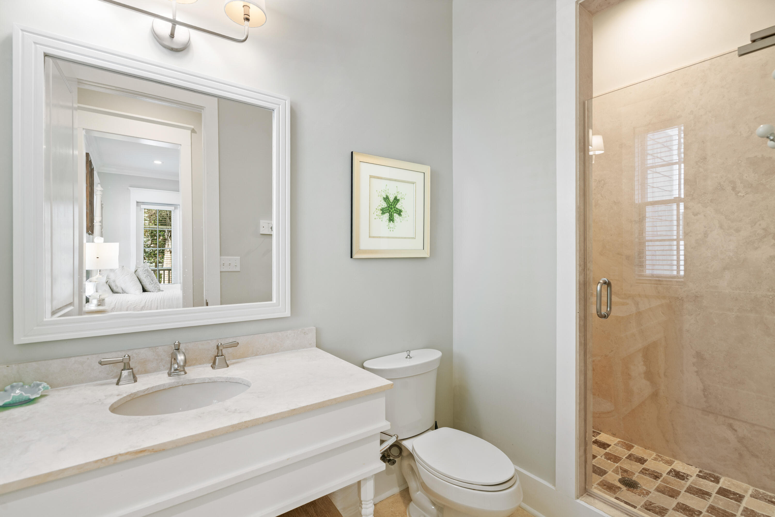 148 Coopersmith Lane Inlet Beach, FL 32461 - Photo 31 of 82 a bathroom with a sink a toilet and shower