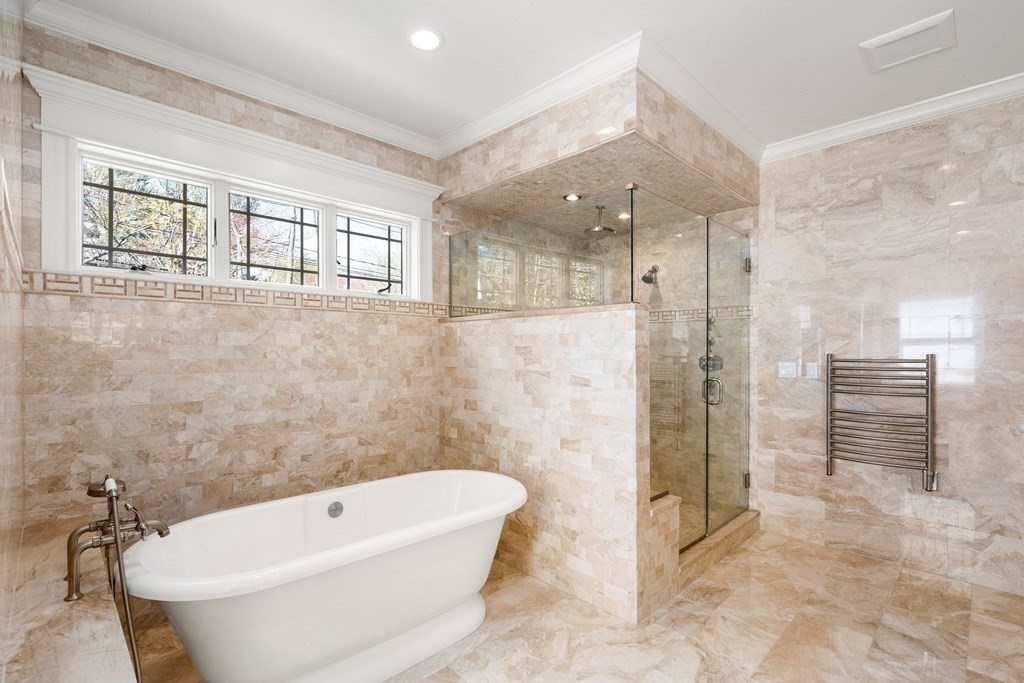 9 Nardell Road Newton, MA 02459 - Photo 22 of 32 a bathroom with a bathtub and shower